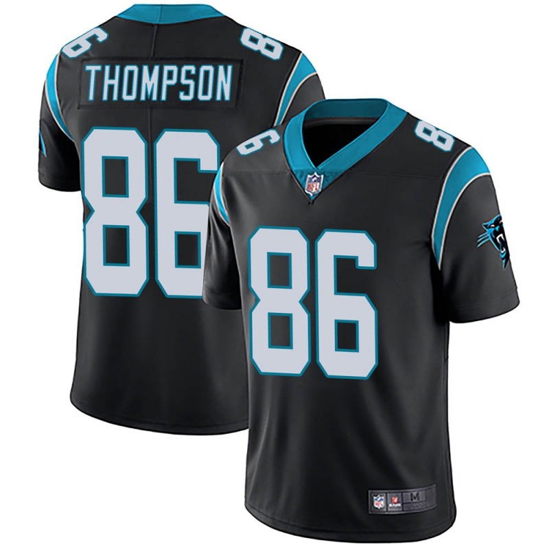 Men's Carolina Panthers #86 Colin Thompson Black Vapor Untouchable Limited Stitched Jersey